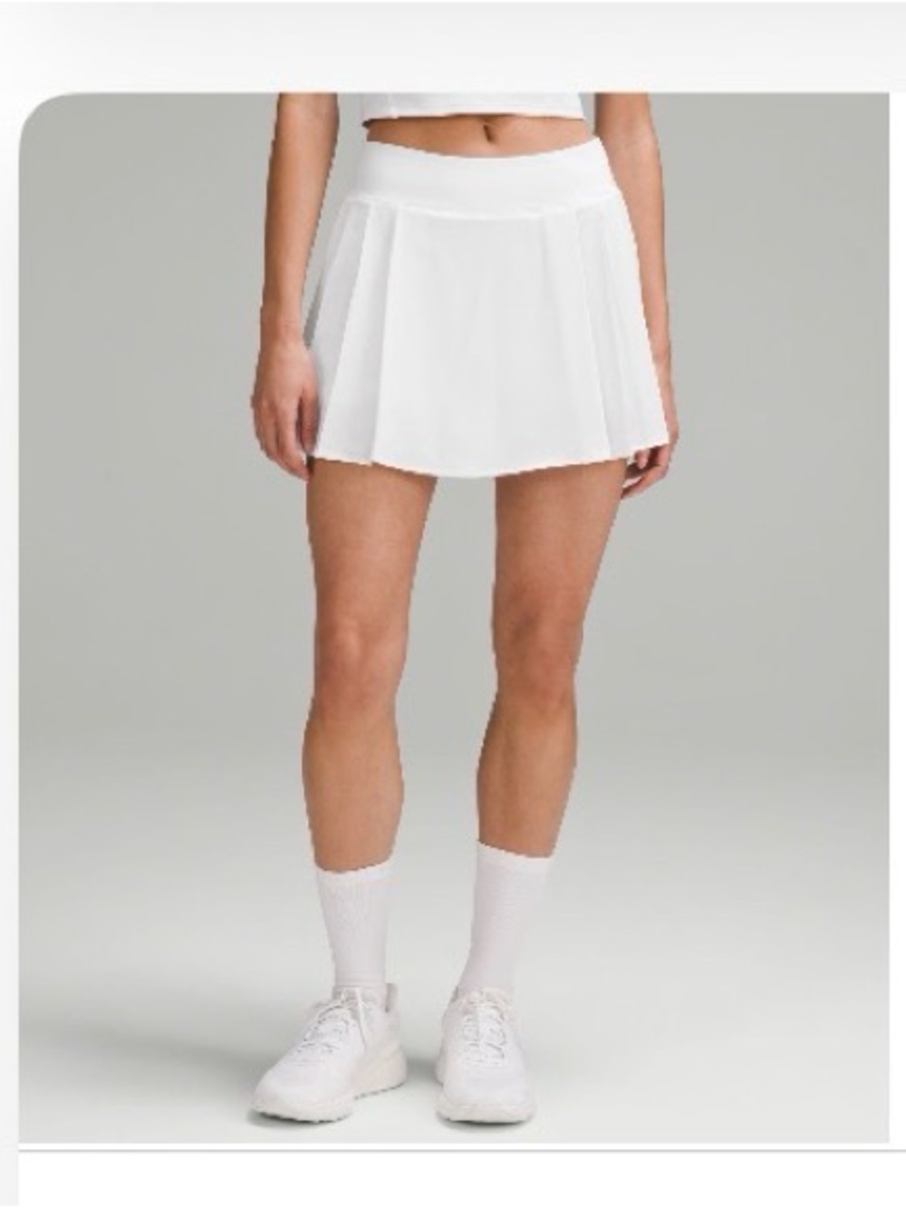 lululemon athletica White Pleated Athletic Skort